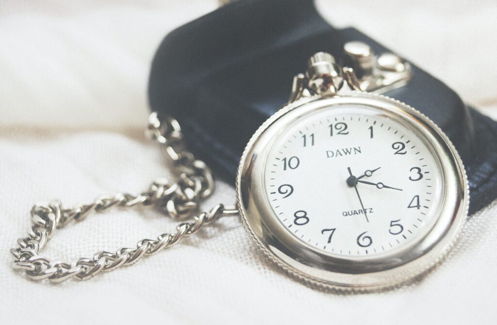 Silver Dawn stopwatch telling the time